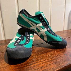 (Green / Blue) Onitsuka Tiger Slip On Men’s Shoe- Size 10
